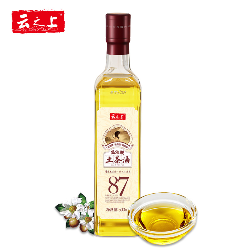 Qiyun Mountain High-Oleic Native Tea Oil 500ml - Cold-Pressed Camellia Oil, Edible Tea Oil 齐云山高油酸土茶油500ml 压榨山茶油 食用茶油