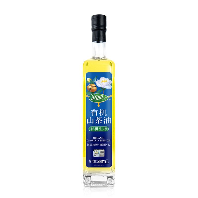 Runxin 500mL Organic Cold-Pressed Camellia Oil
润心500mL有机生榨山茶油