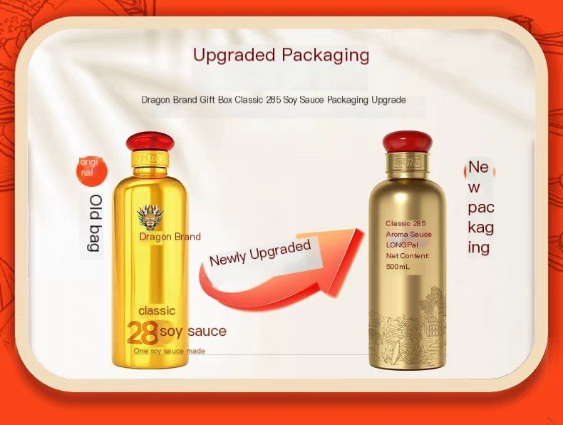 Dragon Brand Classic 285 Soy Sauce 500ml Large Gold Bottle
龍牌經典285醬油500ml大金瓶