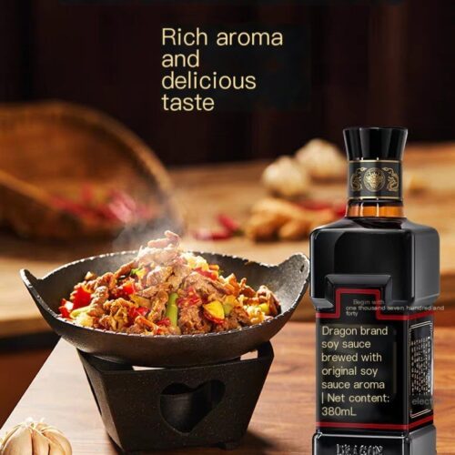 Dragon Brand Original Ecological Soy Sauce 380ml, Dark Soy Sauce for Coloring
龙牌原生态酱油380ml，上色老抽