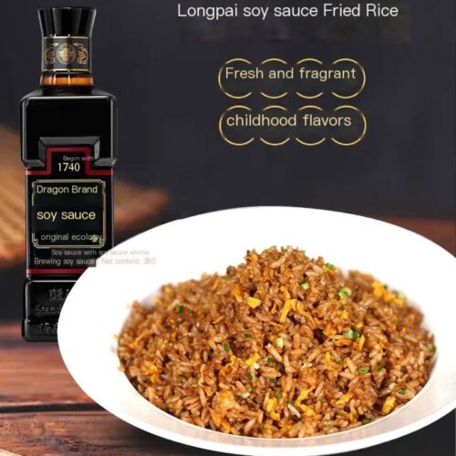 Dragon Brand Original Ecological Soy Sauce 380ml, Dark Soy Sauce for Coloring
龙牌原生态酱油380ml，上色老抽