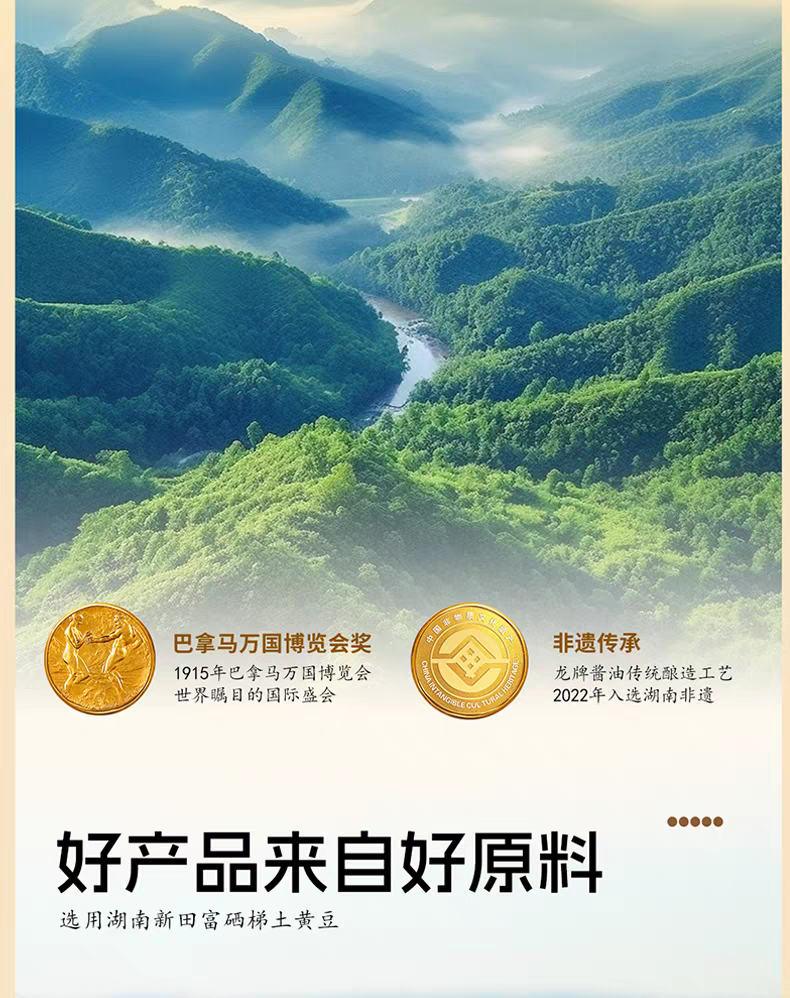 Dragon Brand Hand-Crafted Traditionally Brewed Soy Sauce | 2L | First Extract Premium Soy Sauce | 0 Additives | For Dipping, Dressing & Enhancing Flavor
龙牌手工传统酿造酱油 | 2升 | 0添加古法特级头道酱油 | 点蘸提鲜 增香之选