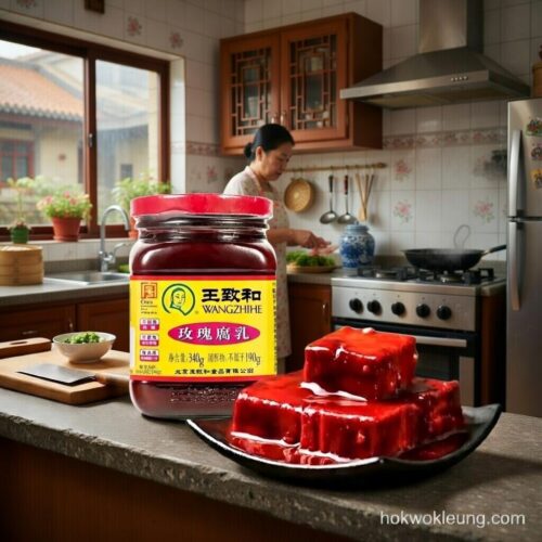 Wangzhihe Rose Fermented Tofu (Red Fang) 340g Jar
王致和玫瑰腐乳（紅方）340g瓶裝
वांगझीहे गुलाब फरमेंटेड टोफू (होंगफांग / लाल किस्म) - 340 ग्राम की बोतल
Wangzhihe Tofu fermentado de rosas (Hongfang / variedad roja) - Frasco de 340 g