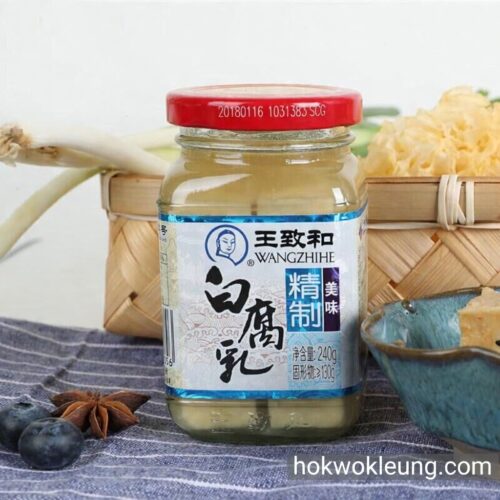 Wangzhihe Refined White Fermented Tofu (White Fang) 240g Jar
王致和精製白腐乳（白方）240g瓶裝
वांगझीहे परिष्कृत सफेद किण्वित टोफू (सफेद फांग) - 240 ग्राम की बोतल
Wangzhihe Tofu fermentado blanco refinado (Fang blanco) - Frasco de 240 g